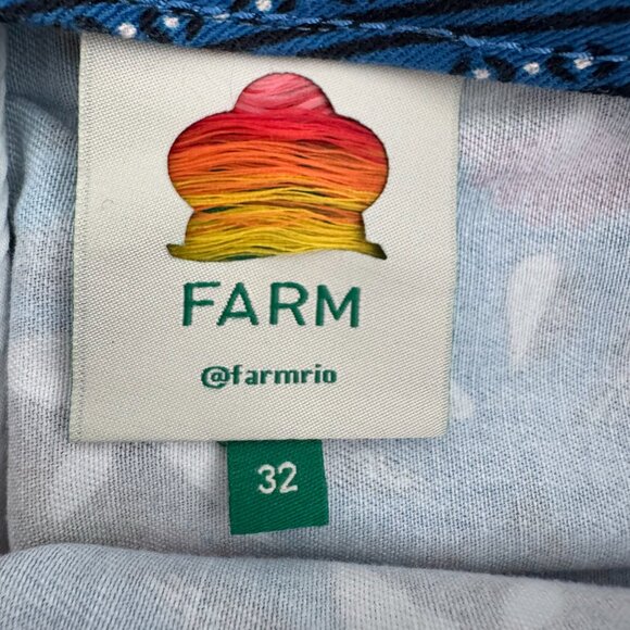 Farm Rio Palms Paradise Wrap Front Skirt Size 32 - Picture 7 of 8